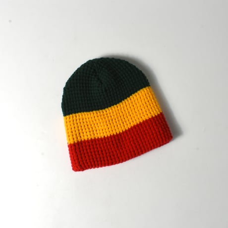 NOS RASTA WAFFLE KNIT SINGLE BEANIE