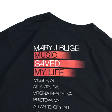 USED "MARY J BLIGE / MUSIC SAVE MY LIFE TOUR"  T-shirt