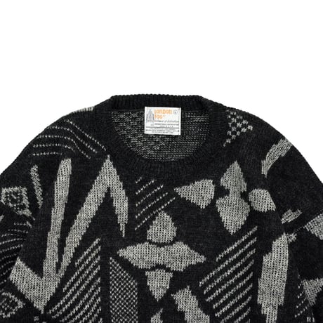 USED 80'S "LONDON FOG" PATTERN KNIT