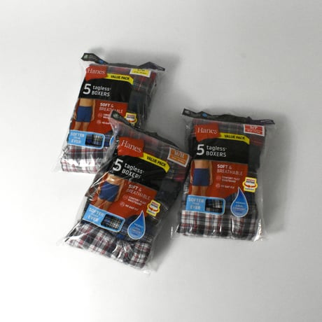 “HANE’S 5P TAGLESS BOXER”