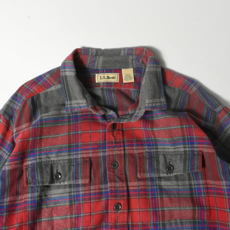 USED 90'S "L.L.BEAN" PLAID L/S SHIRT