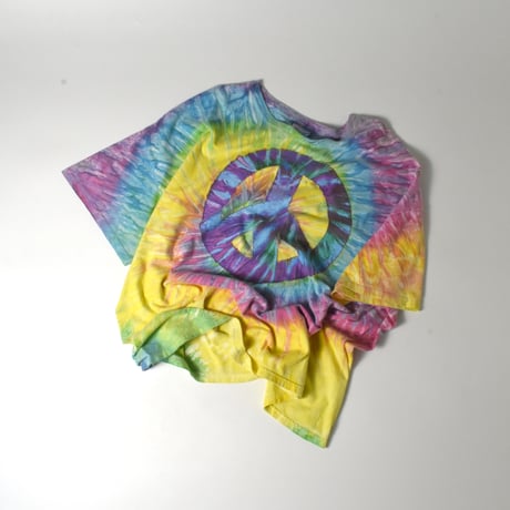 USED "PIECE MARK" WIDE BOX TIE-DYE T-shirt