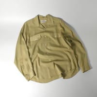 USED "CLUB MONACO" RAYON OPEN COLLAR SHIRT