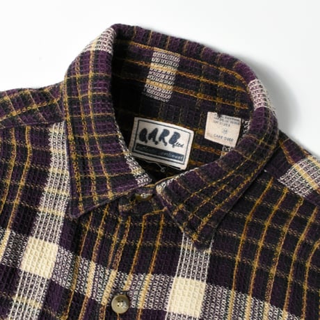 USED "G.A.R.B." PLAID WAFFLE L/S SHIRT