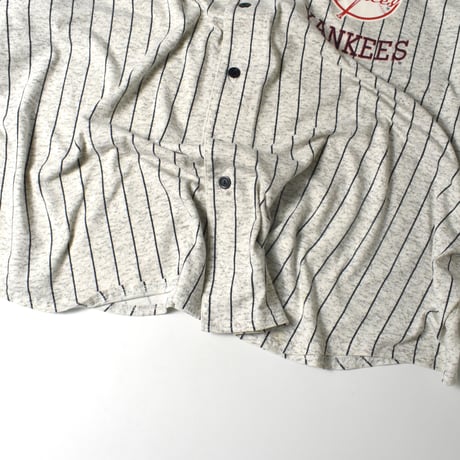 USED 90'S "NEW YORK YANKEES" STRIPE BASEBALL SHIRT