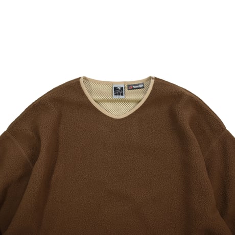NOROLL "FLEECE V NECK SWEATER"