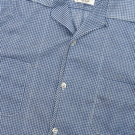 USED 60-70'S "MR. CALIFORNIA" GINGHAM CHECK OPEN COLLAR SHIRT