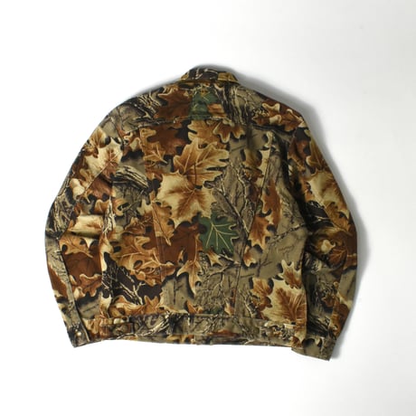 USED "WRANGLER RUGGED WEAR" REALTREE CAMO DENIM JACKET