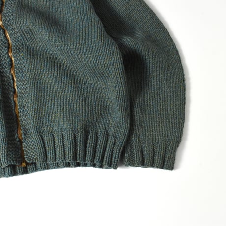 VINTAGE HANDMADE ZIP UP HAVY KNIT