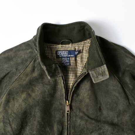 USED 90’S "POLO by RALPH LAUREN" LEATHER BLOUSON JACKET
