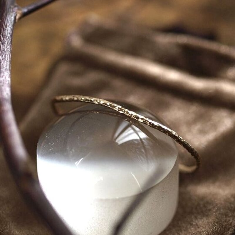 K18YG｜Twing｜Bangle｜槌目-Hammered｜Round｜2㎜ | START