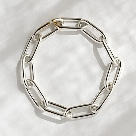 Forged SV950×K18｜Long Link Chain Bracelet - Large -