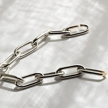 Forged SV950×K18｜Long Link Chain Bracelet - Large -