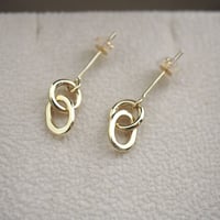 K18YG｜Link Pierce｜Round-Double｜Plain×Plain