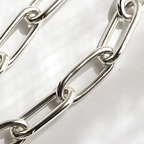 Forged SV950×K18｜Long Link Chain Bracelet - Large -