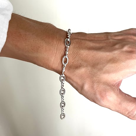Forged SV950｜Double Twist   Link Chain Bracelet