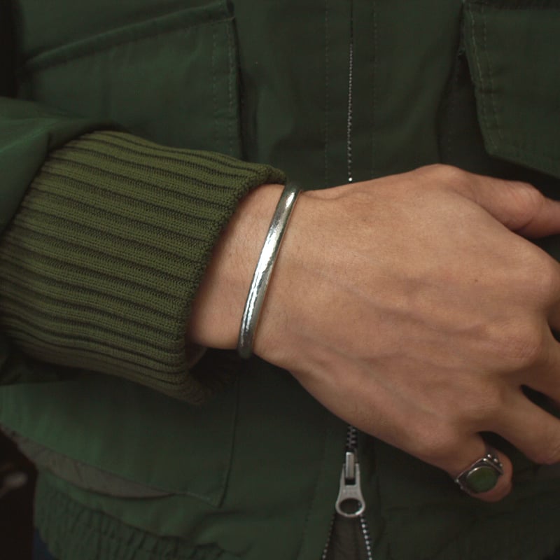 Forged SV950｜Half Round Hammered Cuff 5㎜ | STAR