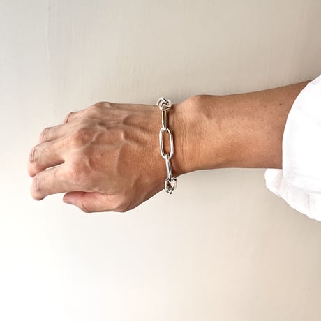 Forged SV950×K18｜Long Link Chain Bracelet - Large -