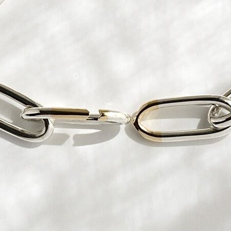 Forged SV950×K18｜Long Link Chain Bracelet - Large -