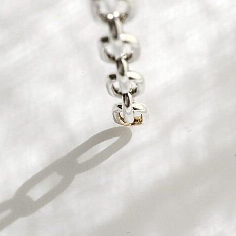 Forged SV950×K18｜Long Link Chain Bracelet - Large -