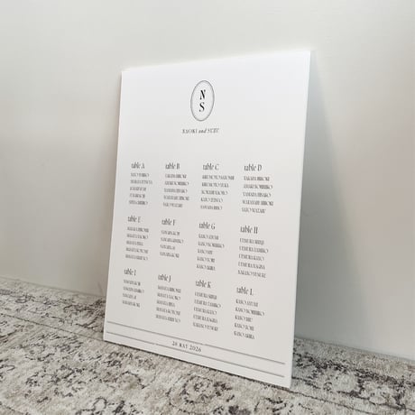 SEATING CHART / WHITE / 6design
