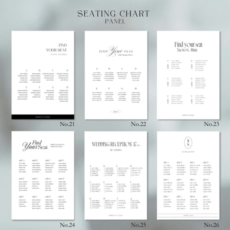 SEATING CHART / WHITE / 6design