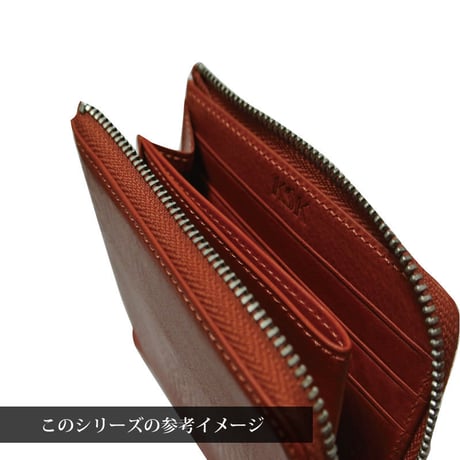 KSK L字ファスナーコインケース（コバルト/レッド/キャメル）