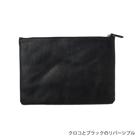 KSKクラッチバック（クロコとブラックのリバーシブル）