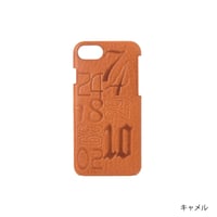 KSKハードケースナンバー iPhone8/7/6s/6（コバルト/レッド/キャメル/ブラック）
