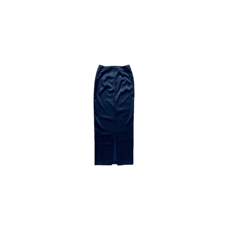 【 Pre Order 】Slim Satin Long Skirt (Navy)