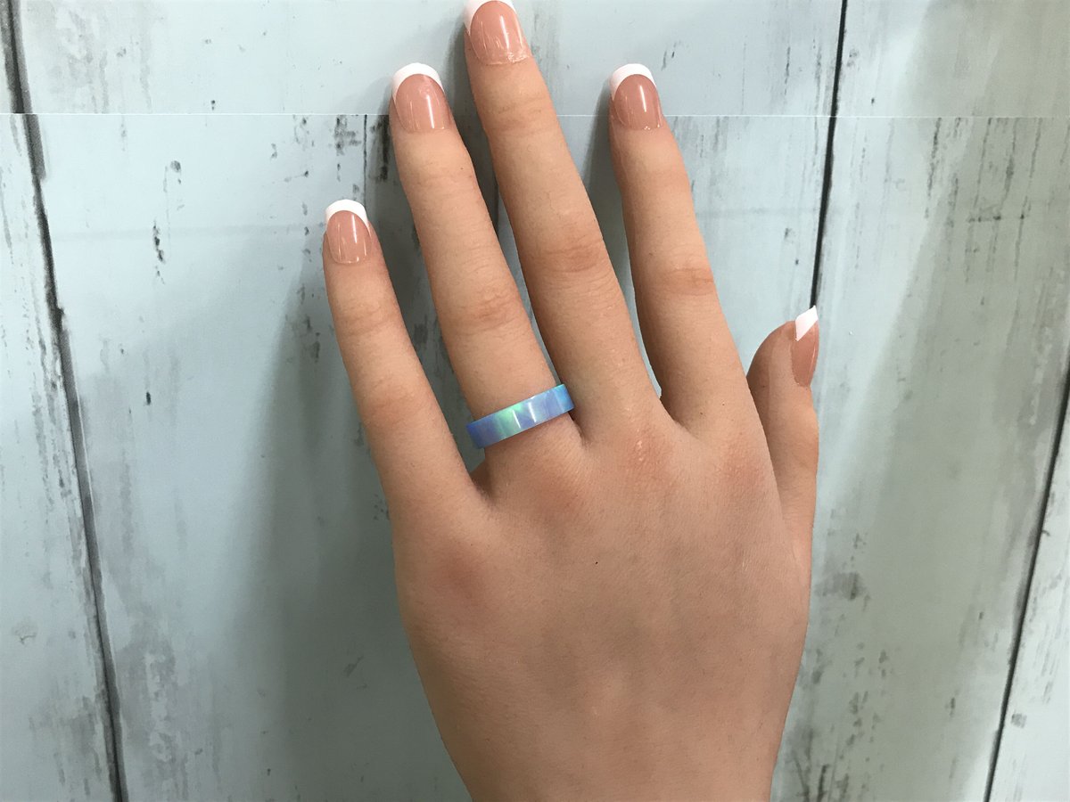 万年筆　ハイブリッドオパール　オーロラスカイブルー赤斑 万年筆ハイブリッドオパールオーロラスカイブルー赤斑