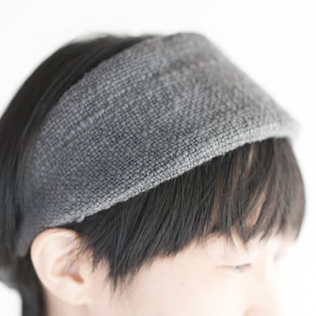 ORGANIC COTTON  hair band  straight   Gray