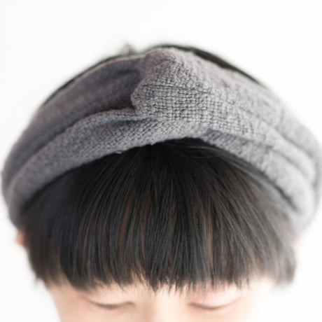 ORGANIC COTTON  hair band  cross    Gray