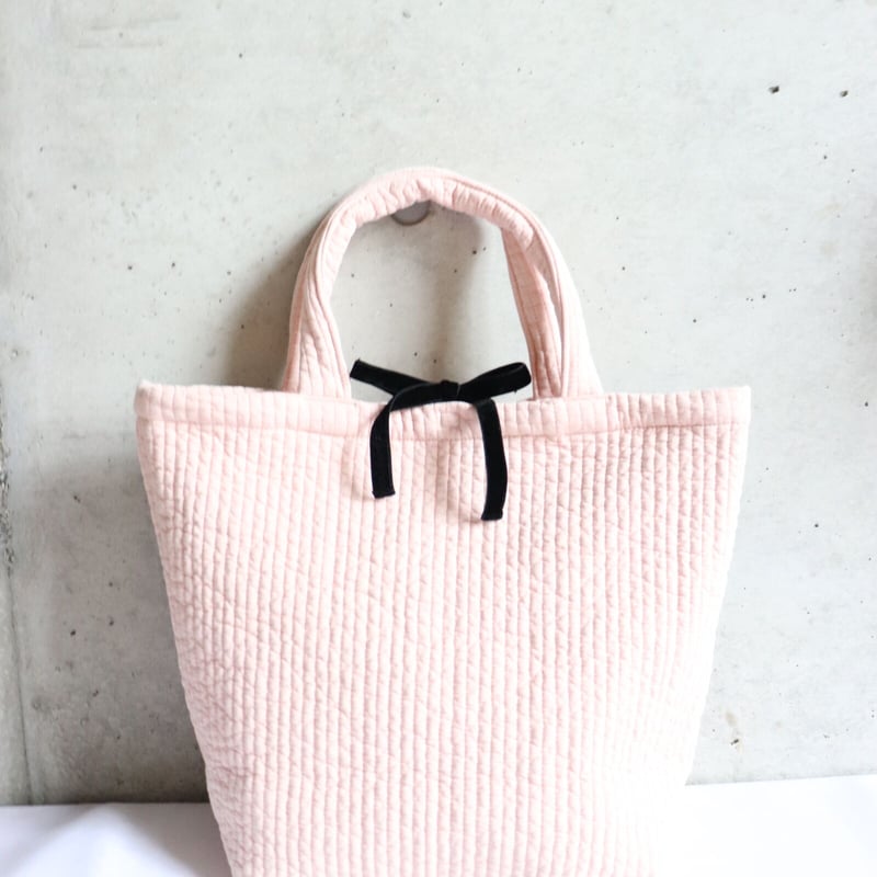 pink ブラックリボン イブル☁マザーズバッグ【1週間以内に発送