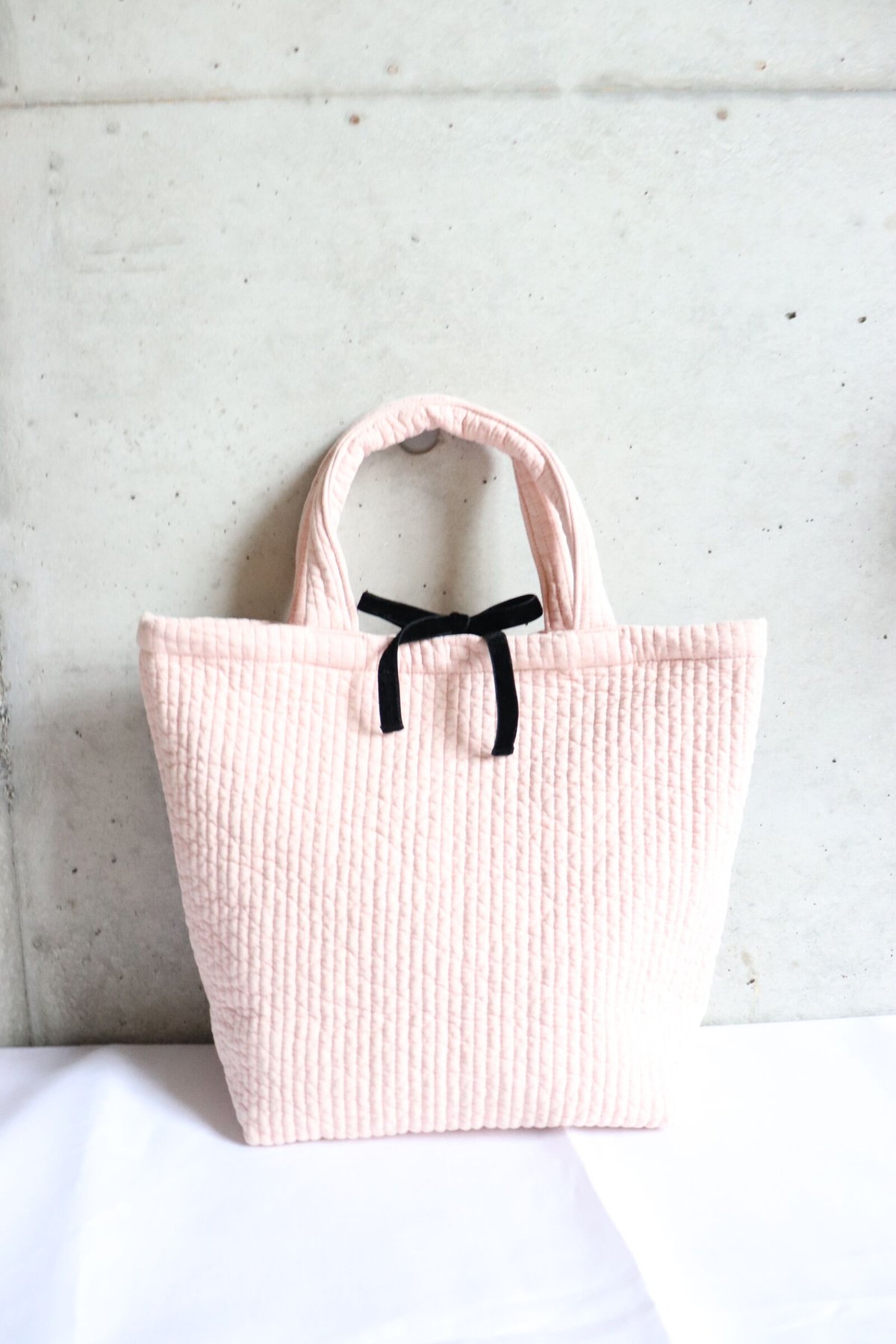 pink ブラックリボン イブル☁マザーズバッグ【1週間以内に発送