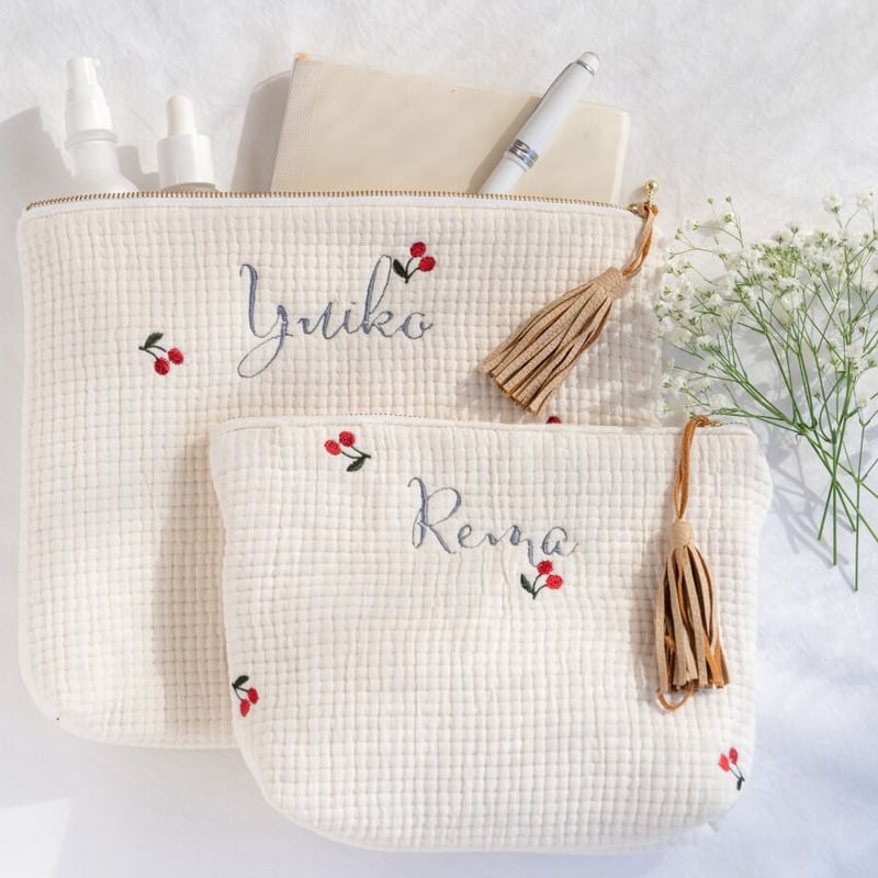 インド刺繍生地　ほわほわポーチ ワールドトリップ刺繍ポーチ(インド) | FASHION GOODS,ポーチ