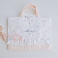 レッスンバッグ♡リバティ♡名入れ刺繍♡おしゃれ♡フリル LIBERTY＊リバティ【レッスンバッグ】☆オリジナルカスタマイズ