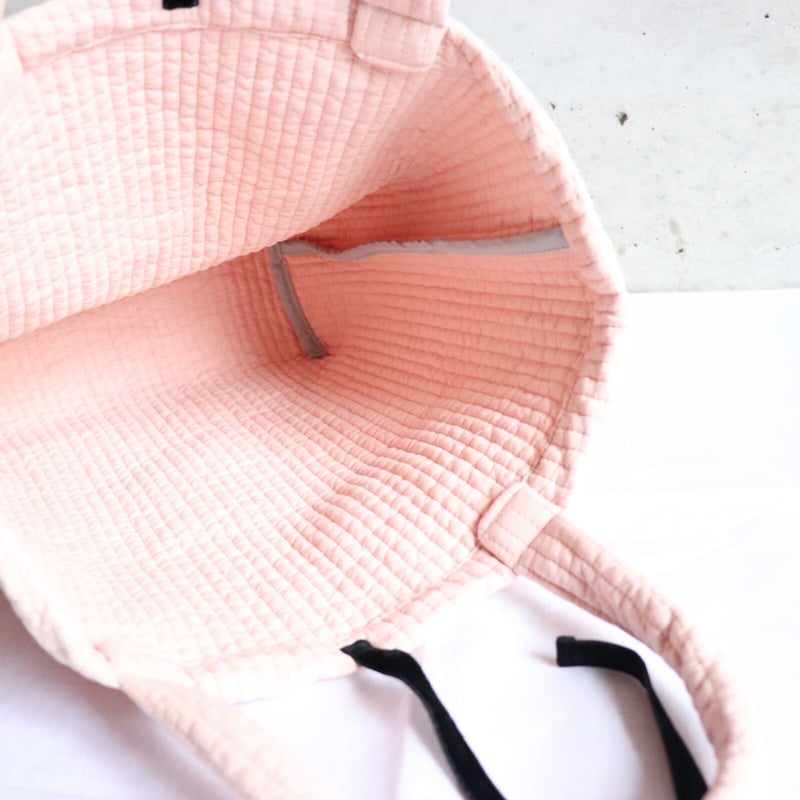 pink ブラックリボン イブル☁マザーズバッグ【1週間以内に発送