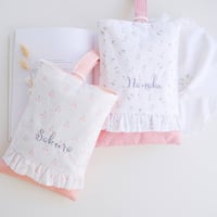 レッスンバッグ♡リバティ♡名入れ刺繍♡おしゃれ♡フリル doraco_frilltote