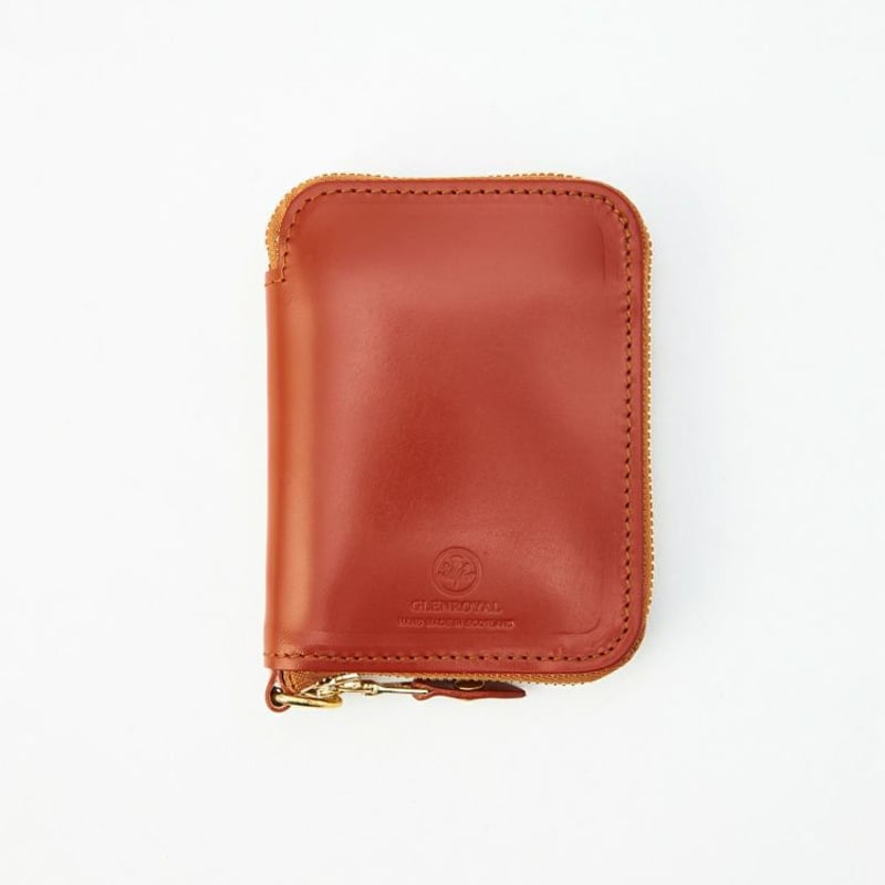 GLEN SMALL ZIP WALLET(ダークブラウン) Ashland Leather Zipper Wallet Small Zip