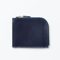 ZIP MINI PURSE WITH GUSSET / EMBOSSED LEATHER