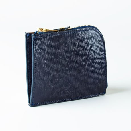 ZIP MINI PURSE WITH GUSSET / EMBOSSED LEATHER