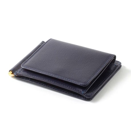 MONEY CLIP  WITH COIN POCKET / EMBOSSED LEATHER