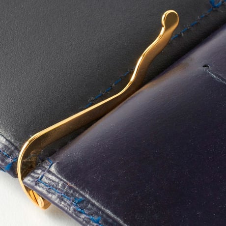 MONEY CLIP  WITH COIN POCKET / EMBOSSED LEATHER
