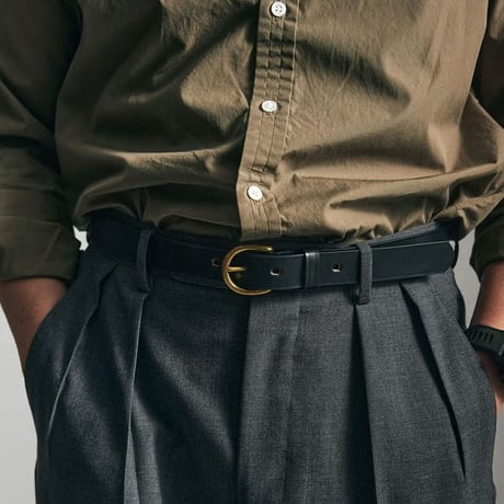 LONDON D BUCKLE BELT / NEW BLACK