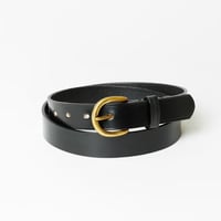 LONDON D BUCKLE BELT / NEW BLACK