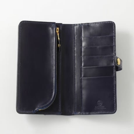 ROUND LONG PURSE / EMBOSSED LEATHER