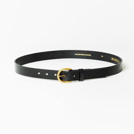 LONDON D BUCKLE BELT / NEW BLACK