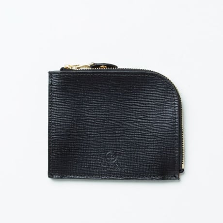 ZIP MINI PURSE WITH GUSSET / EMBOSSED LEATHER