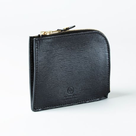 ZIP MINI PURSE WITH GUSSET / EMBOSSED LEATHER